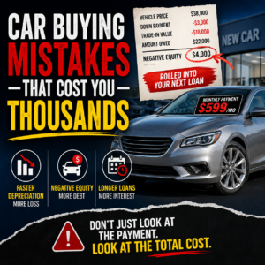 Digital Booklet: Car Buying Mistakes (low monthly payment trap, negative equity) that cost you thousands
