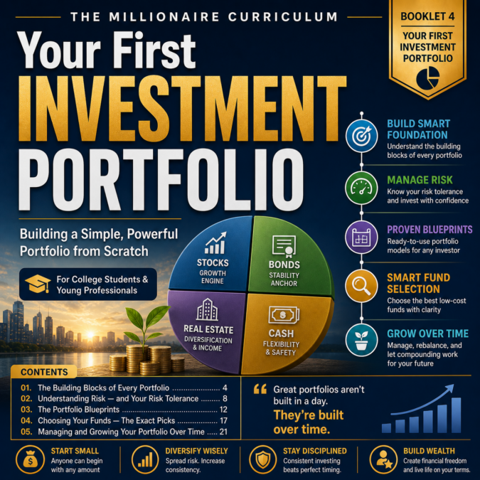 Digital Booklet (Downloadable PDF): Your First Investment Portfolio (Booklet 4 of The Millionaire Curriculum)
