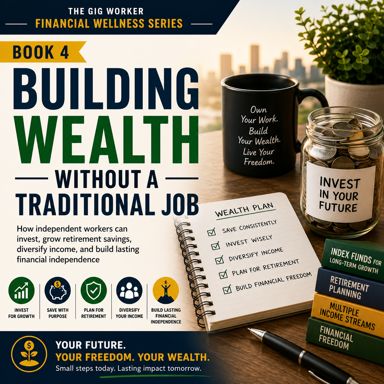 Digital Booklet (Downloadable PDF): Building Wealth Without a Traditional Job (Book 4 of the Gig Workers Financial Wellness Series)