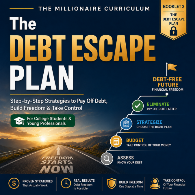 Digital Booklet (Downloadable PDF): The Debt Escape Plan (Booklet 2: The Millionaire Curriculum)